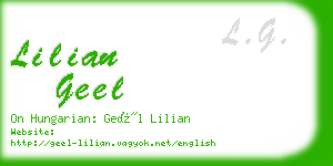 lilian geel business card
